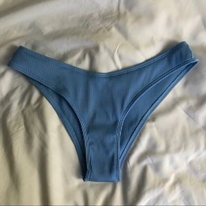 🚨SOLD🚨 ribbed baby blue swim bottoms NEVER WORN!